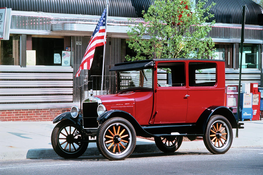 Car Photograph - 1990s Restored 1926 Ford Model T by Vintage Images