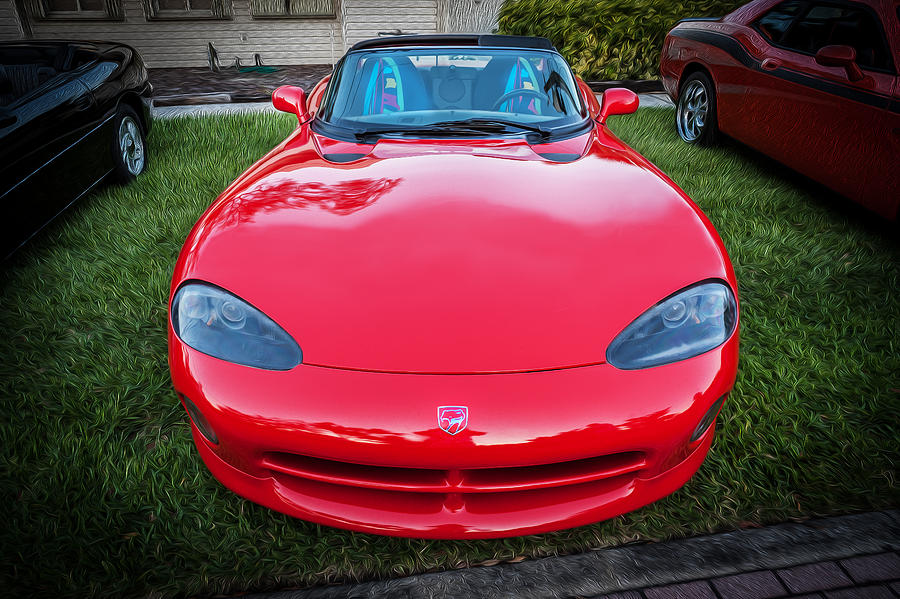 1994 Dodge Chrysler Viper RT10 Painted Photograph by Rich Franco