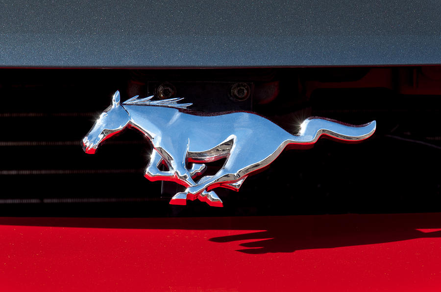 1994 Ford Mustang Corbra Custom Convertible Emblem Photograph by Jill Reger