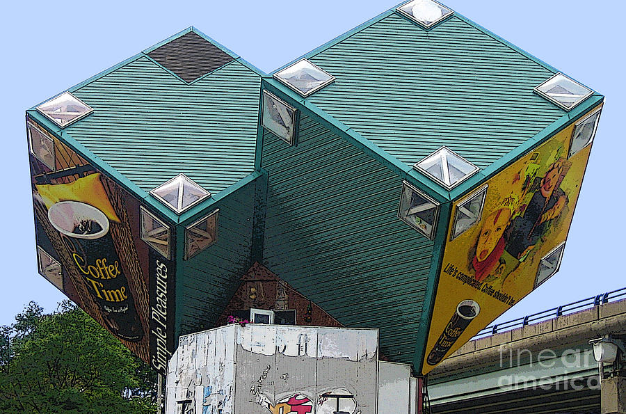 1996 Cube Houses on Eastern Avenue Photograph by Nina Silver