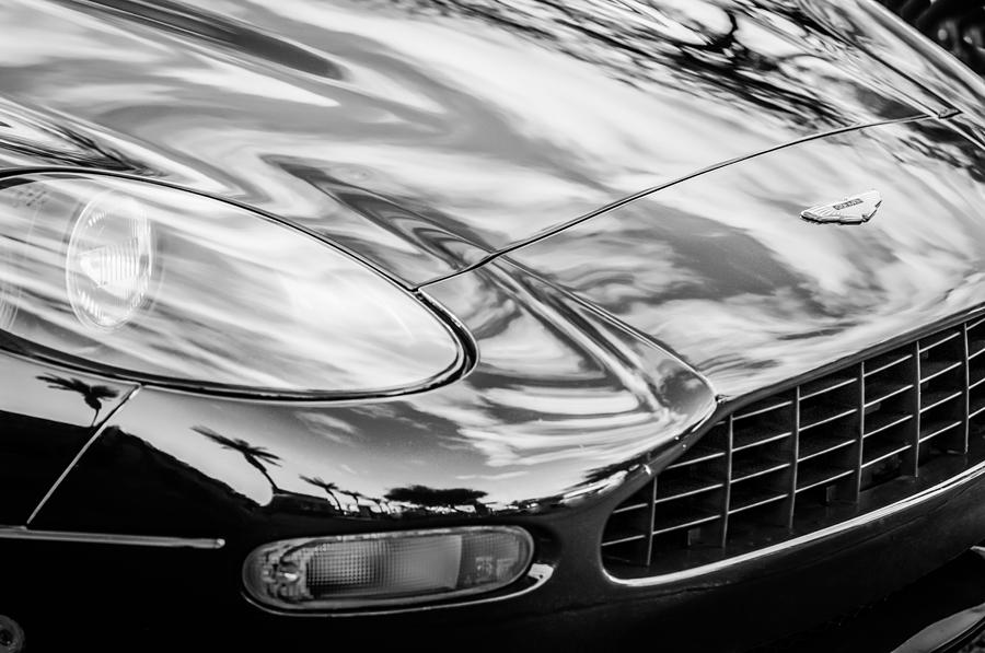 Black And White Photograph - 1997 Aston Martin -0430bw by Jill Reger