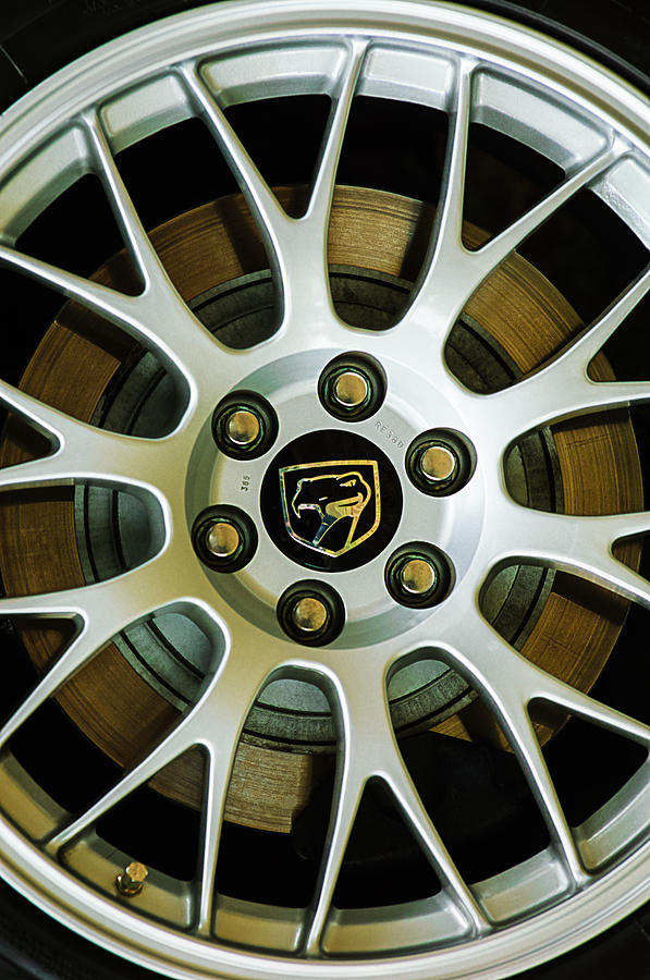 Car Photograph - 1998 Dodge Viper GTS-R Wheel Emblem by Jill Reger