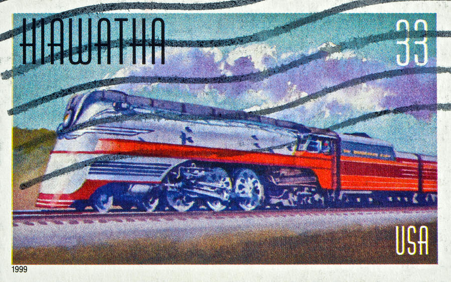 1999 Hiawatha Train Stamp Photograph by Bill Owen
