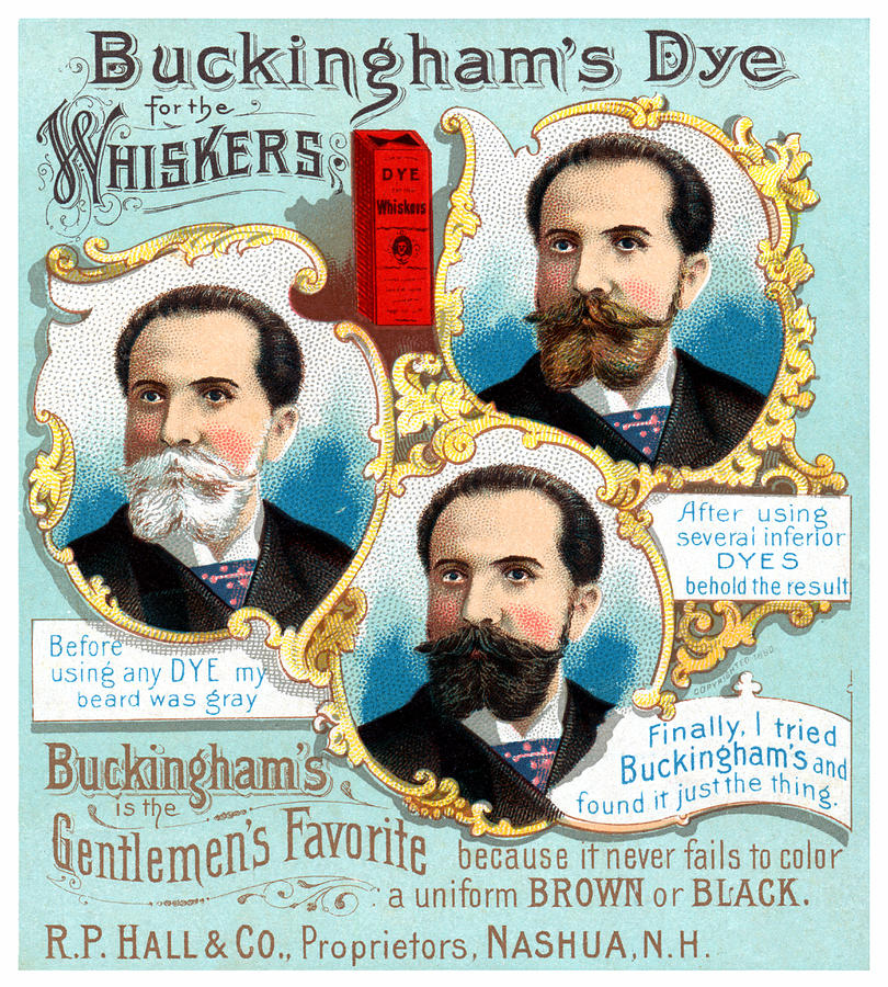 19th C. Buckinghams Beard Dye Painting by Historic Image