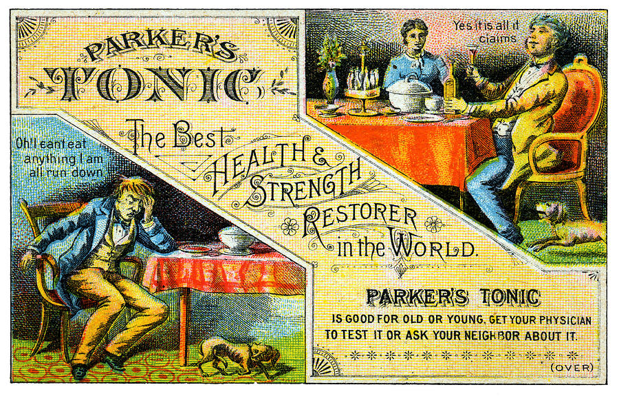 19th c. Parkers Medical Tonic Painting by Historic Image