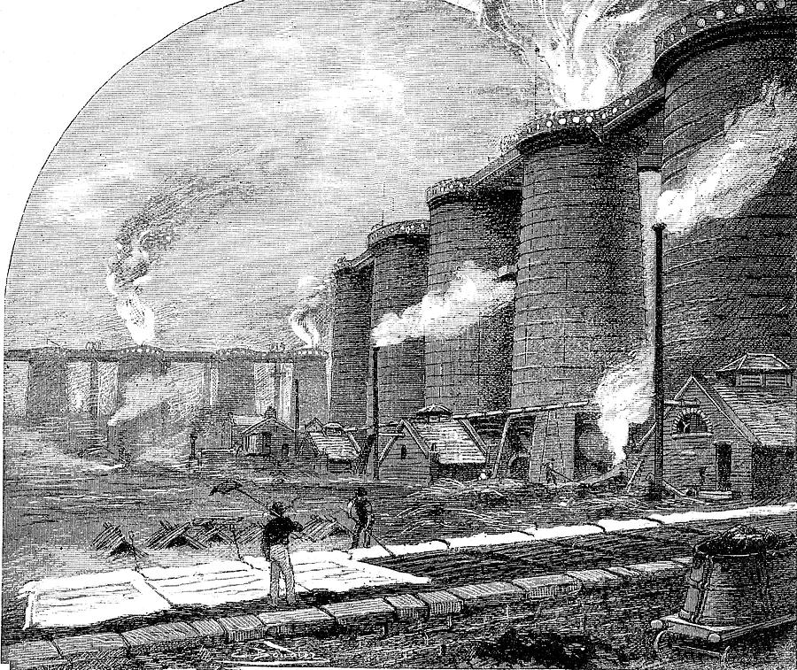 19th Century Blast Furnaces Photograph by Collection Abecasis/science Photo Library