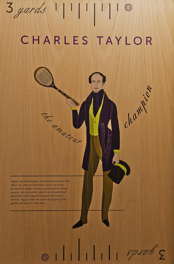 19th Century Tennis Player 3 Mixed Media by Maj Seda