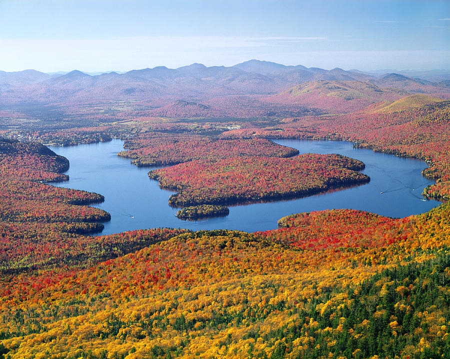 131712-Lake Placid from Whiteface Mtn. Photograph by Ed  Cooper Photography