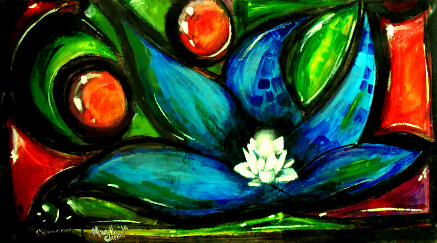 1st Flower Ever Painting by Marcello Cicchini