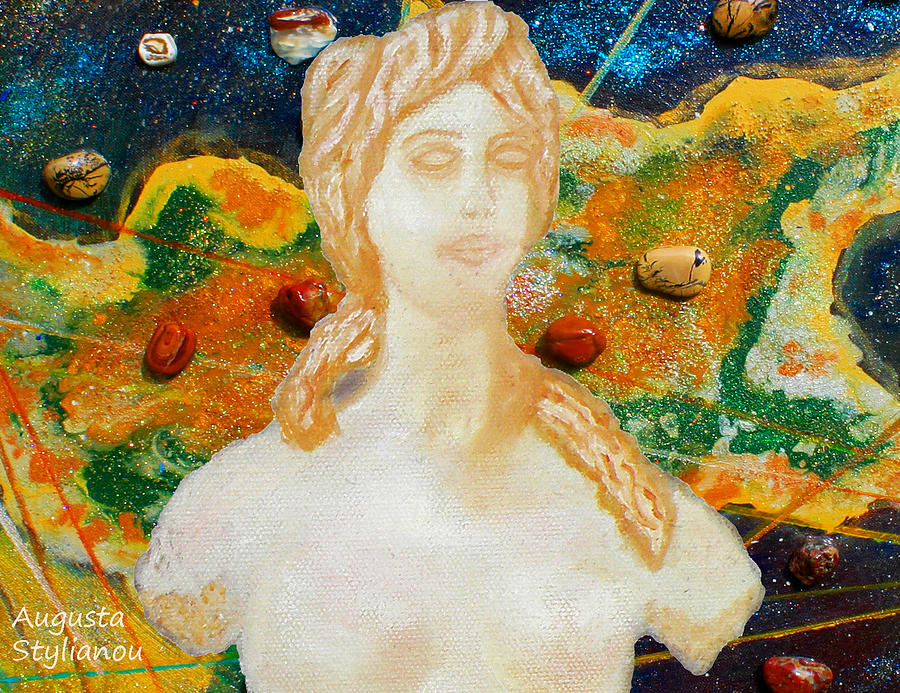  Cyprus Map and Aphrodite Digital Art by Augusta Stylianou