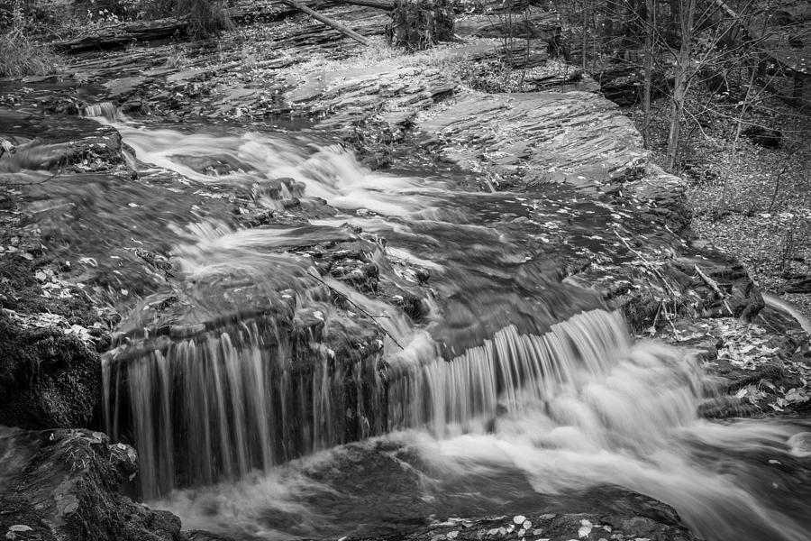  Waterfalls George W Childs National Park Painted BW   #2 Photograph by Rich Franco