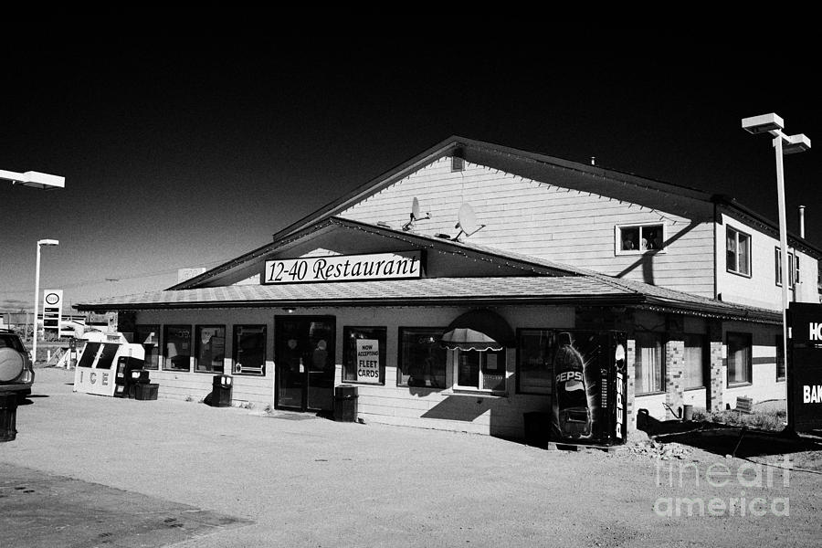 Restaurant Photograph - 12-40 restaurant and highway gas station blaine lake Saskatchewan Canada #2 by Joe Fox