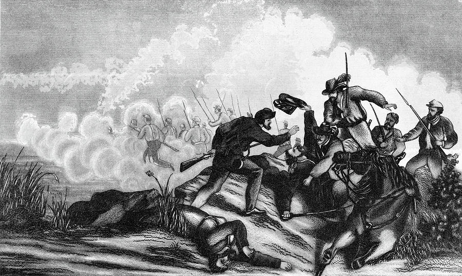 Black And White Painting - 1860s August 1861 Battle Of Wilsons #2 by Vintage Images