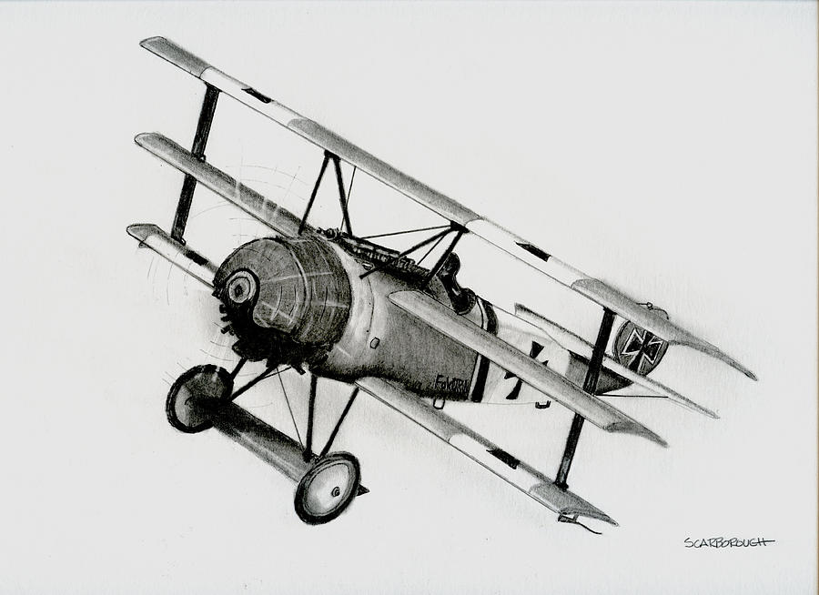 1917 Fokker Dr1 Triplane Drawing