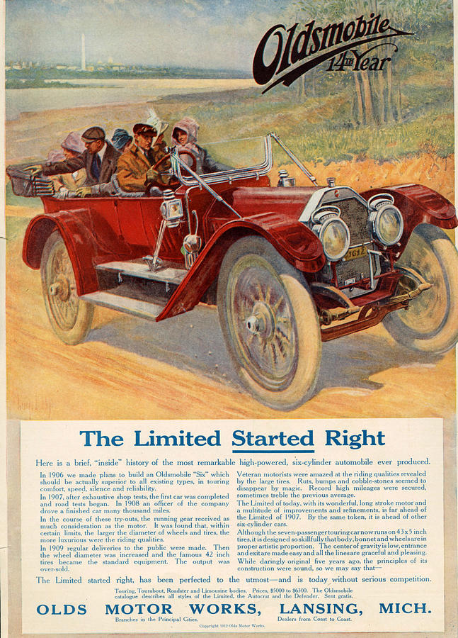 1920s Usa Oldsmobile Magazine Advert Photograph by The ...