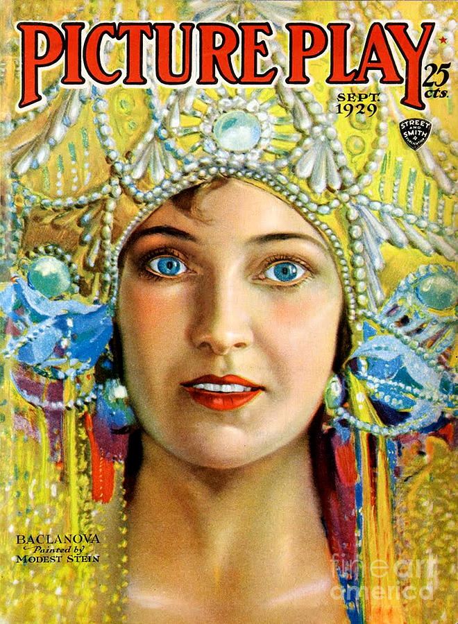 Celebrity Drawing - 1920s Usa Picture Play Magazine Cover #2 by The Advertising Archives