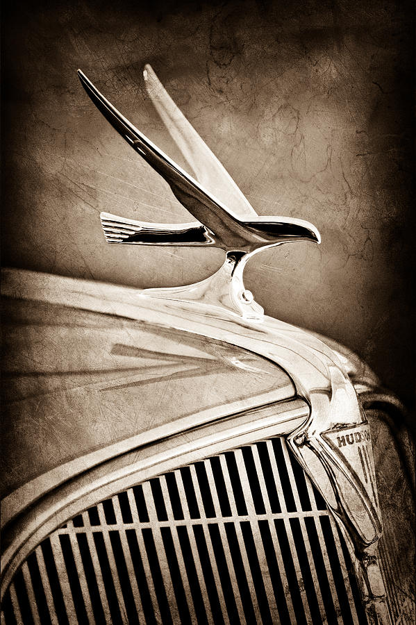 1935 Hudson Touring Sedan Hood Ornament #2 Photograph by Jill Reger
