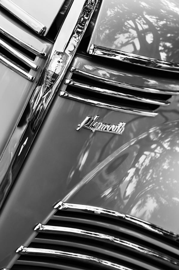 1940 Plymouth Deluxe Woody Wagon Grille Emblems #2 Photograph by Jill Reger