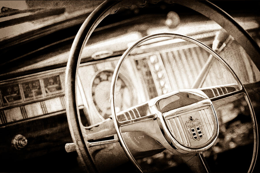 1948 Dodge Steering Wheel #2 Photograph by Jill Reger