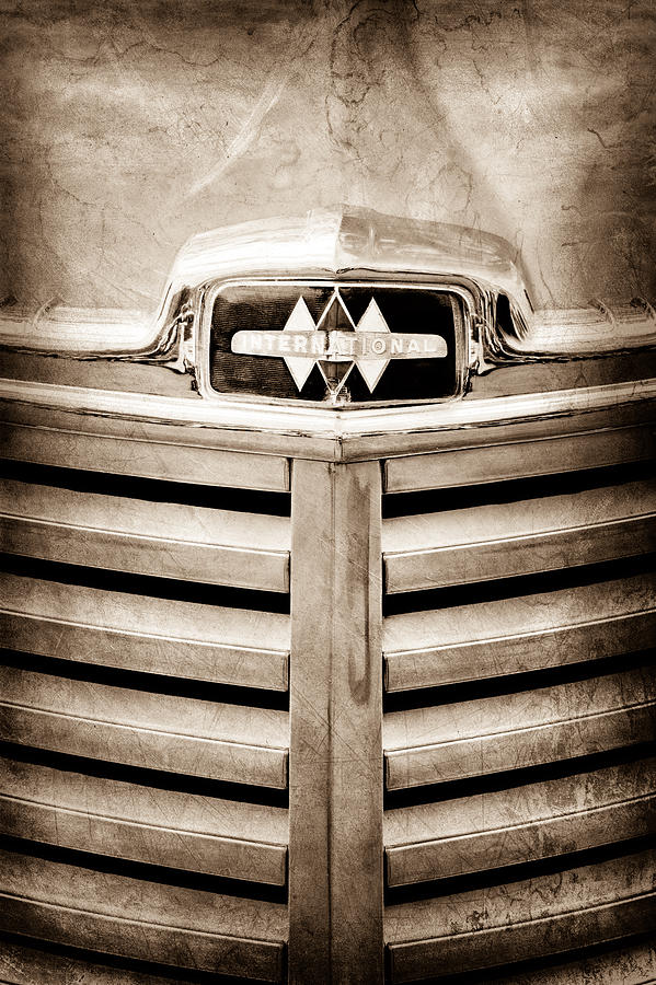 1948 International Hood Emblem #2 Photograph by Jill Reger