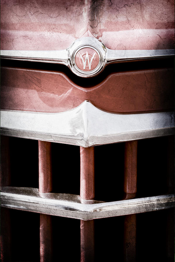 1950 Willys Overland Jeepster Hood Emblem #2 Photograph by Jill Reger
