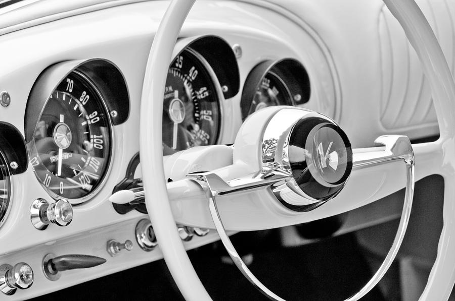 1954 Kaiser Darrin Steering Wheel #2 Photograph by Jill Reger