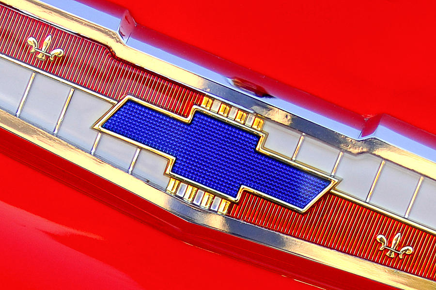 1955 Chevrolet Belair Nomad Emblem #4 Photograph by Jill Reger
