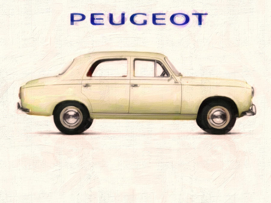 1955 Peugeot 403  Painting by Celestial Images