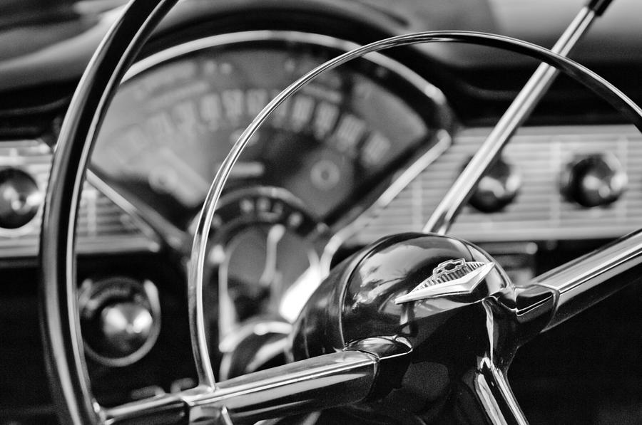 1956 Chevrolet Belair Steering Wheel Photograph by Jill Reger - Fine ...