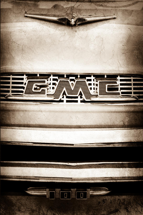 1956 GMC 100 Deluxe Edition Pickup Truck Emblem #2 Photograph by Jill Reger