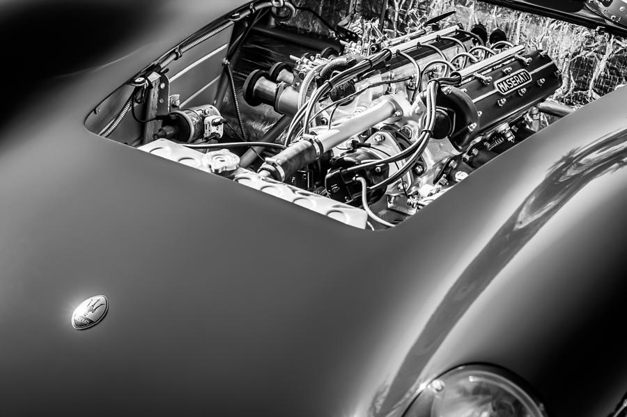 1956 Maserati 150S Engine Emblem #2 Photograph by Jill Reger