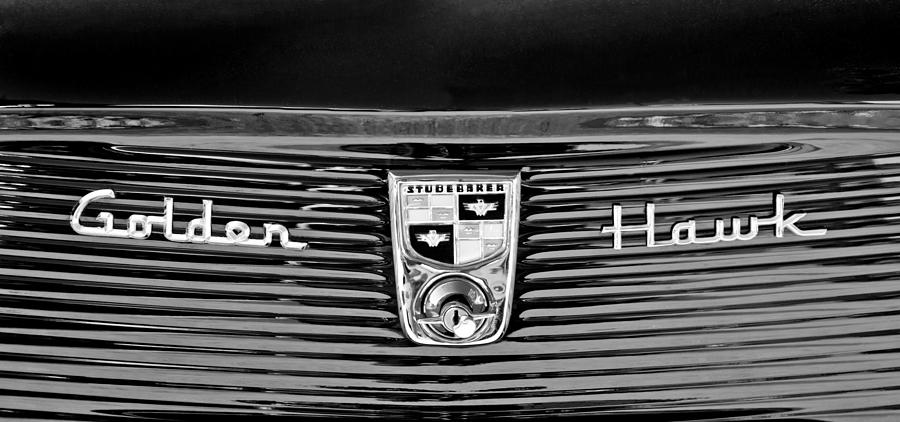1956 Studebaker Golden Hawk Emblem #2 Photograph by Jill Reger