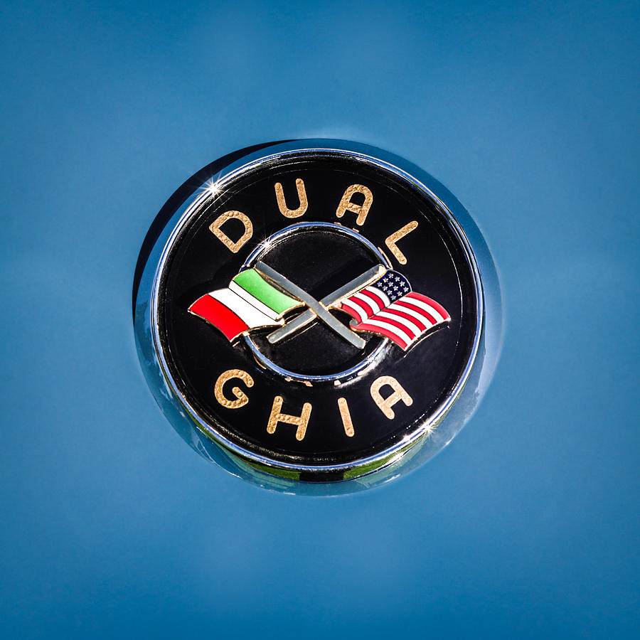 Car Photograph - 1957 Dual Ghia Sport Emblem #2 by Jill Reger