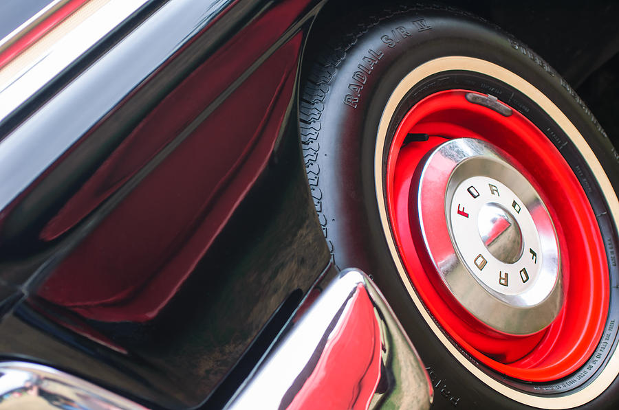 1957 Ford Fairlane Convertible Wheel Emblem Photograph by Jill Reger ...