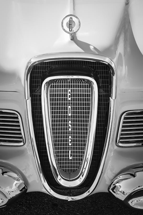 Car Photograph - 1958 Edsel Pacer Grille Emblem - Hood Ornament #2 by Jill Reger