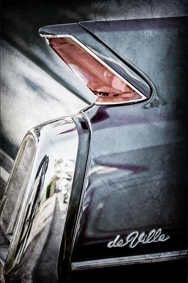 Car Photograph - 1962 Cadillac Deville Taillight #2 by Jill Reger