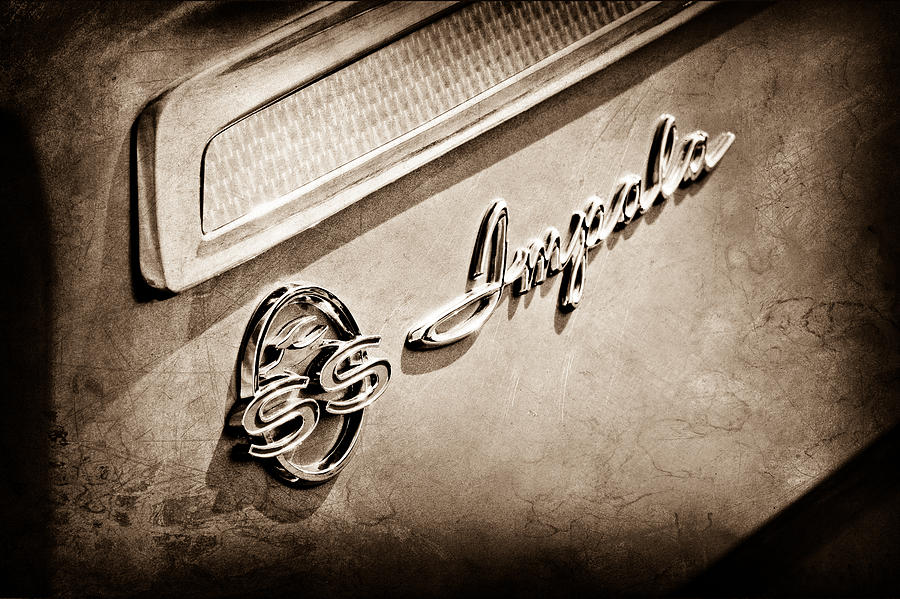 Car Photograph - 1962 Chevrolet Impala Emblem #2 by Jill Reger