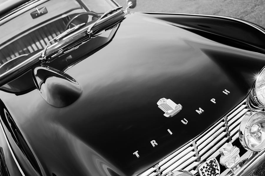 1962 Triumph TR4 Hood Emblem #2 Photograph by Jill Reger