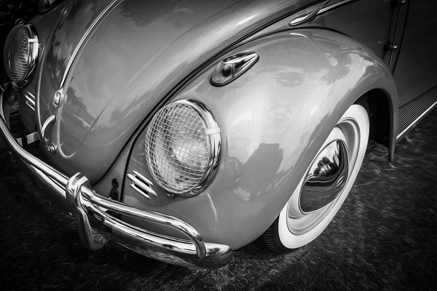1962 Volkswagen Beetle VW Bug BW #2 Photograph by Rich Franco