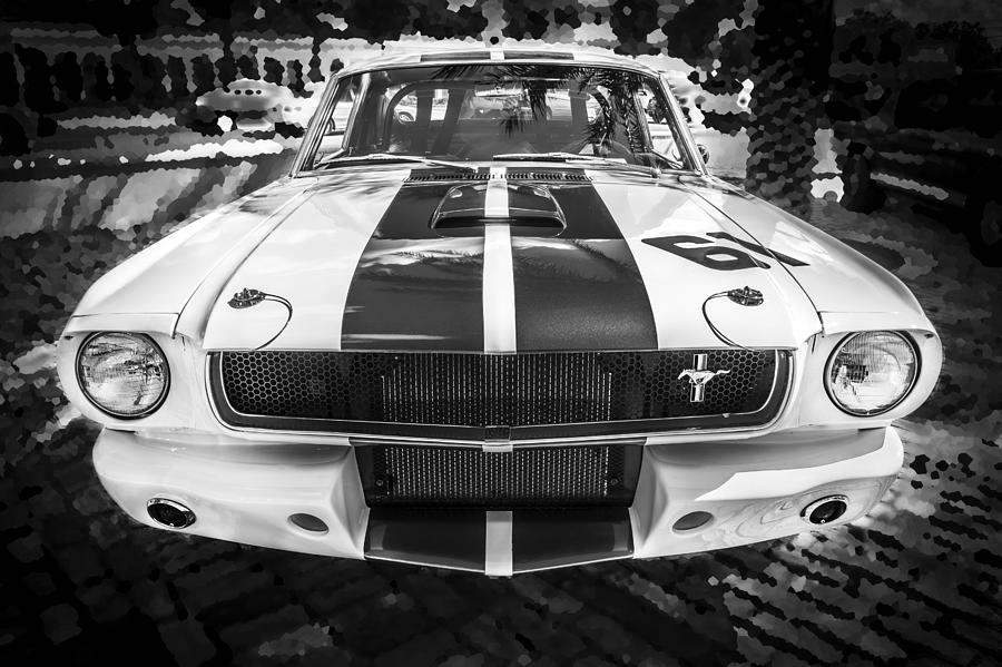 1965 Ford Shelby Mustang BW #2 Photograph by Rich Franco