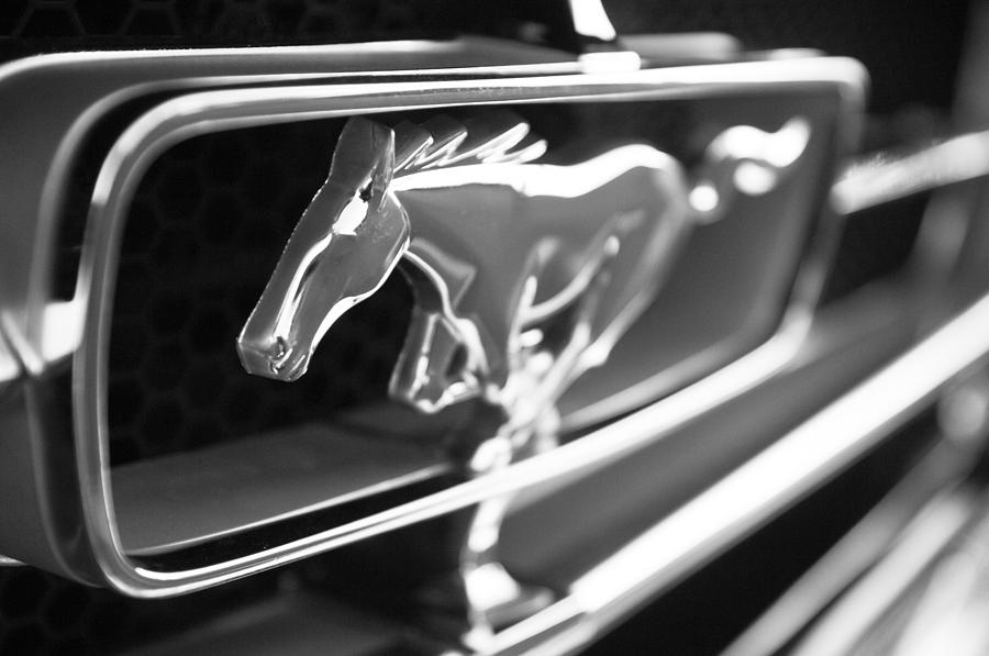 1965 Shelby Prototype Ford Mustang Grille Emblem #3 Photograph by Jill Reger