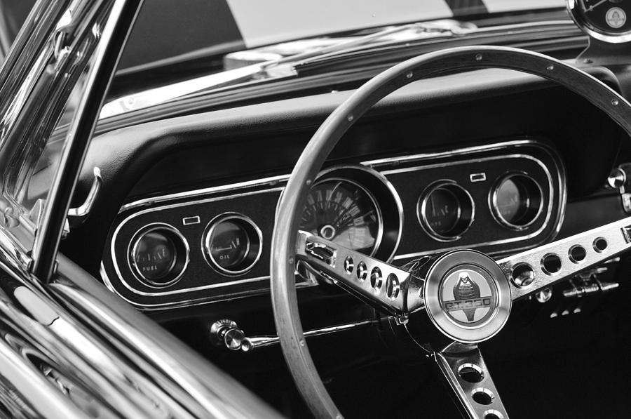 1966 Ford Mustang Cobra Steering Wheel #2 Photograph by Jill Reger
