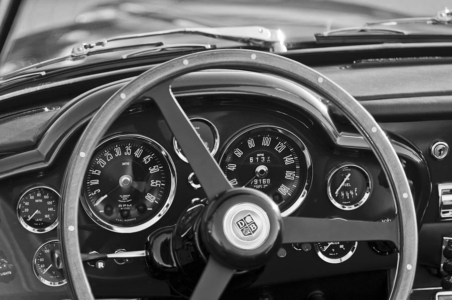1967 Aston Martin DB6 Volante Steering Wheel Emblem #2 Photograph by Jill Reger