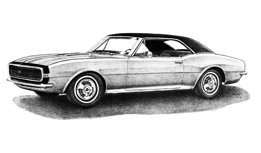1967 Chevrolet Camaro SS Coupe Drawing by Nick Toth Pixels