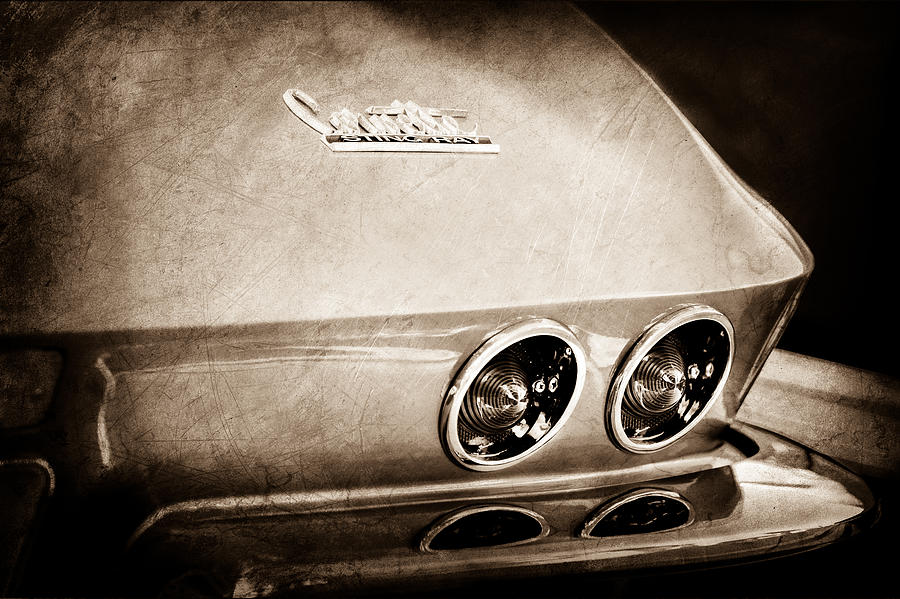 Car Photograph - 1967 Chevrolet Corvette Taillight #2 by Jill Reger