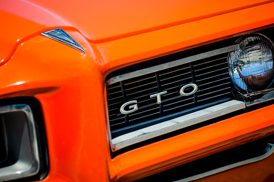1968 Pontiac GTO Grille Emblem #2 Photograph by Jill Reger