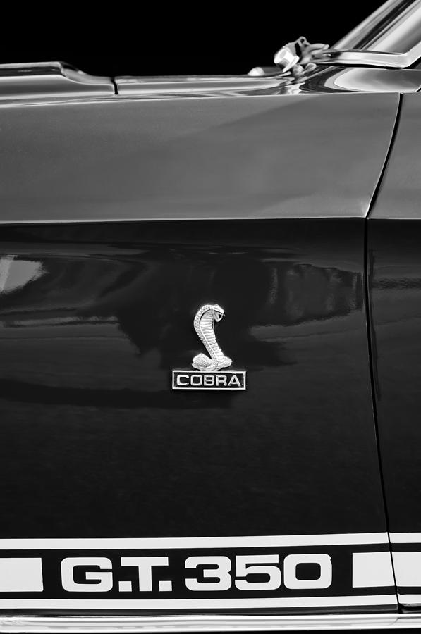 Cobra Photograph - 1968 Shelby GT350 Side Emblem #2 by Jill Reger