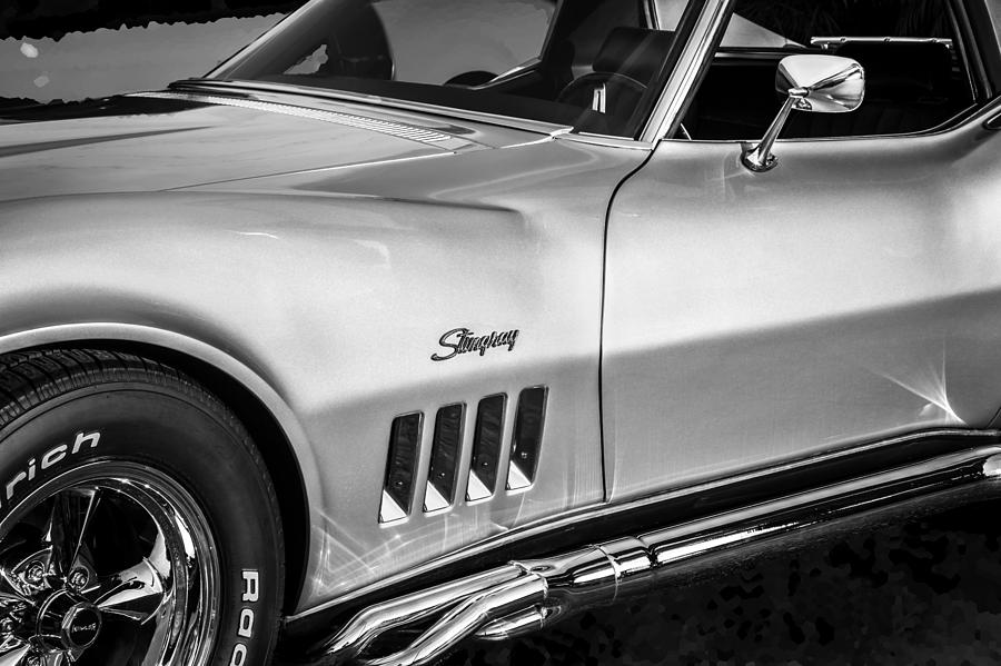 1969 Chevrolet Corvette 427  BW #2 Photograph by Rich Franco