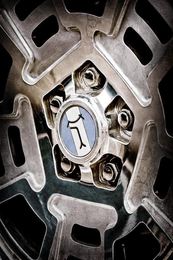 1972 Detomaso Pantera Wheel Emblem #2 Photograph by Jill Reger
