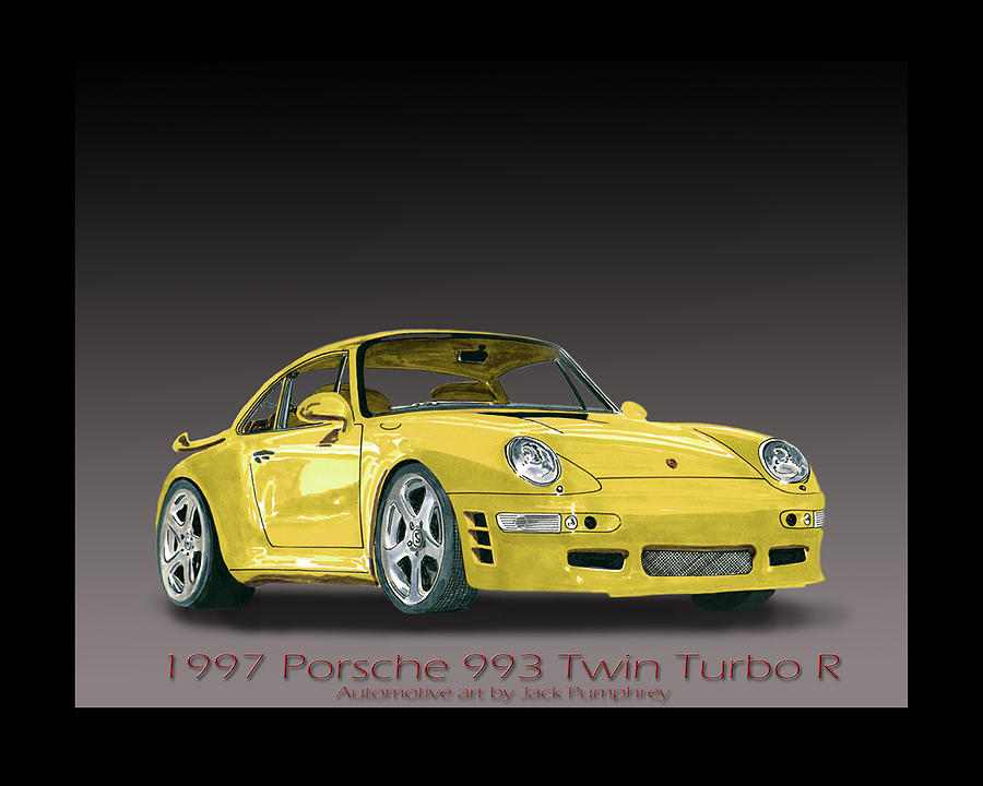 1997 Porsche  993 Twin Turbo #2 Painting by Jack Pumphrey
